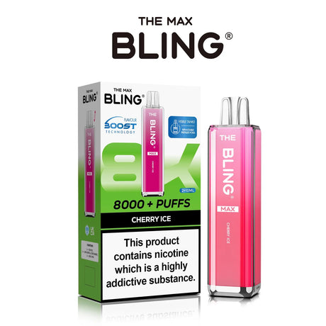 The Crystal Bling Max 8000 Preffilled Pod Kit Cherry Ice
