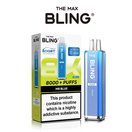 The Crystal Bling Max 8000 Preffilled Pod Kit Mr Blue 