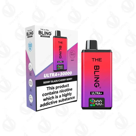 The Crystal Bling Ultra Plus 30k Berry Blaze & Cherry Berry Prefilled Vape Kit 