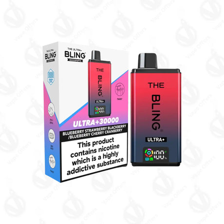 The Crystal Bling Ultra Plus 30k Blueberry Strawberry Blackberry & Blueberry Cherry Cranberry Prefilled Vape Kit 