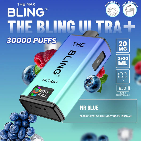 The Crystal Bling Ultra Plus 30k Prefilled Vape Kit - ⁠Mr Blue 