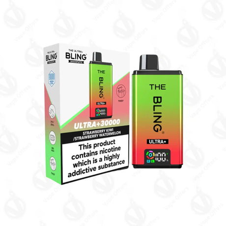 The Crystal Bling Ultra Plus 30k Strawberry Kiwi & Strawberry Watermelon Prefilled Vape Kit 