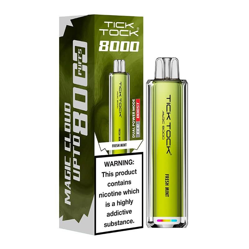 Tick Tock Magic 8000 Puffs Vape -  Fresh Mint 