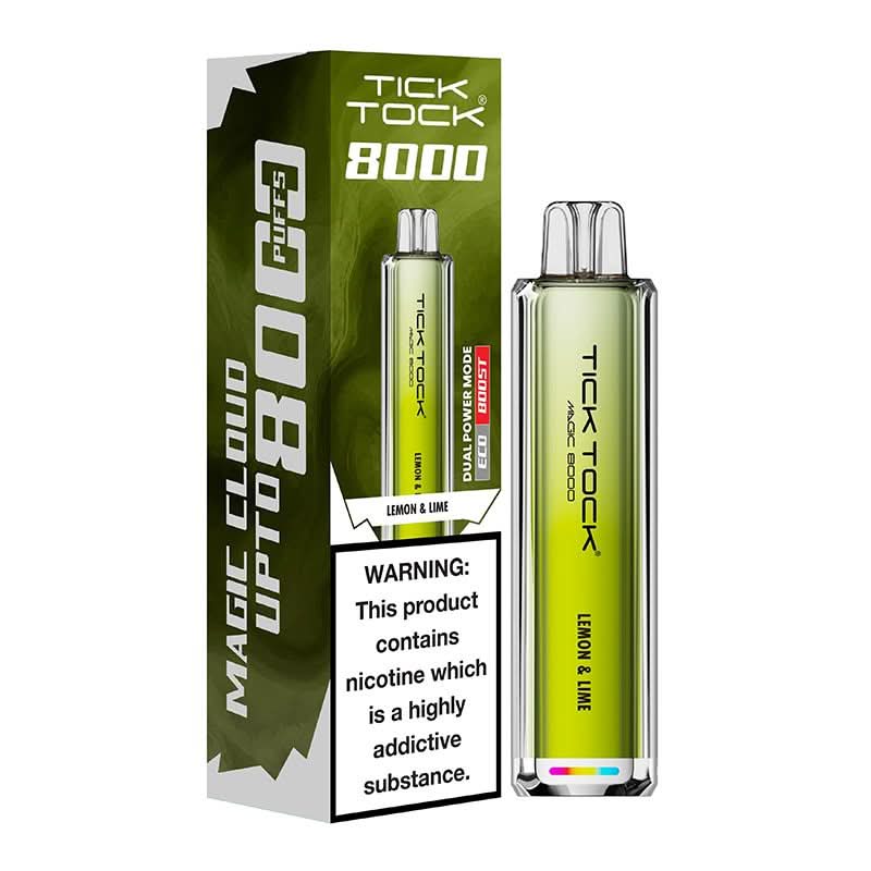 Tick Tock Magic 8000 Puffs Vape -  Lemon & Lime  