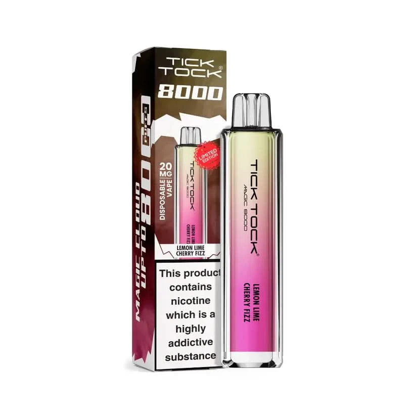 Tick Tock Magic 8000 Puffs Vape -  Lemon Lime Cherry Fizz  