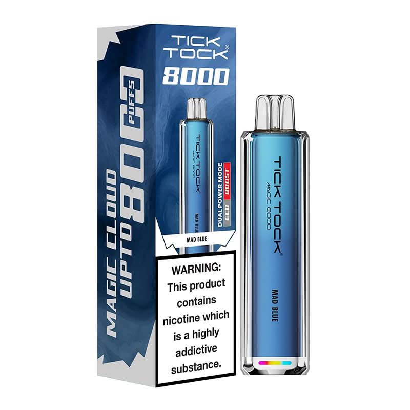 Tick Tock Magic 8000 Puffs Vape -  Mad Blue 