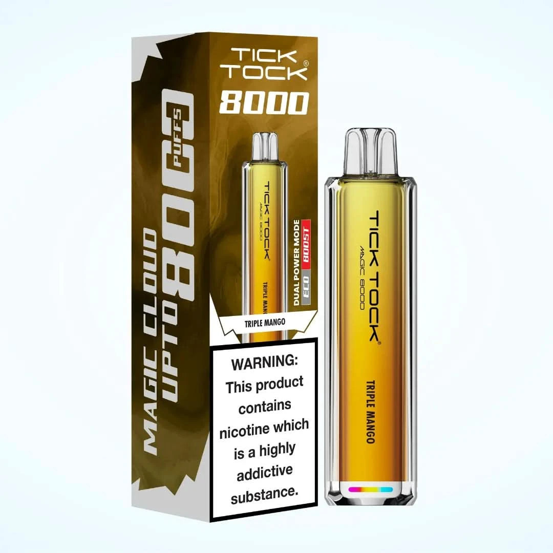 Tick Tock Magic 8000 Puffs Vape -  Triple Mango 
