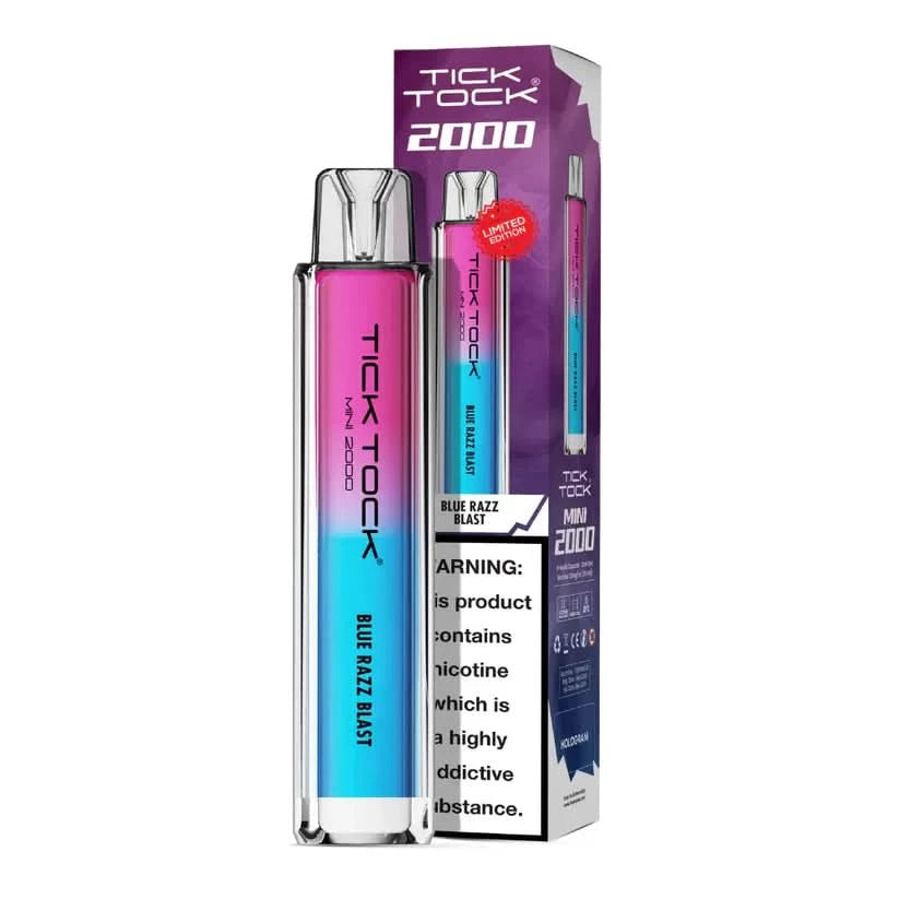 Tick Tock Mini 2000 Puffs - Blue Razz Blast 