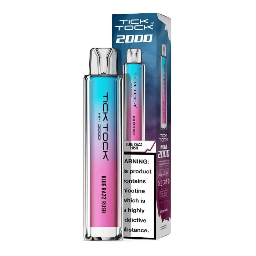 Tick Tock Mini 2000 Puffs - Blue Razz Rush 