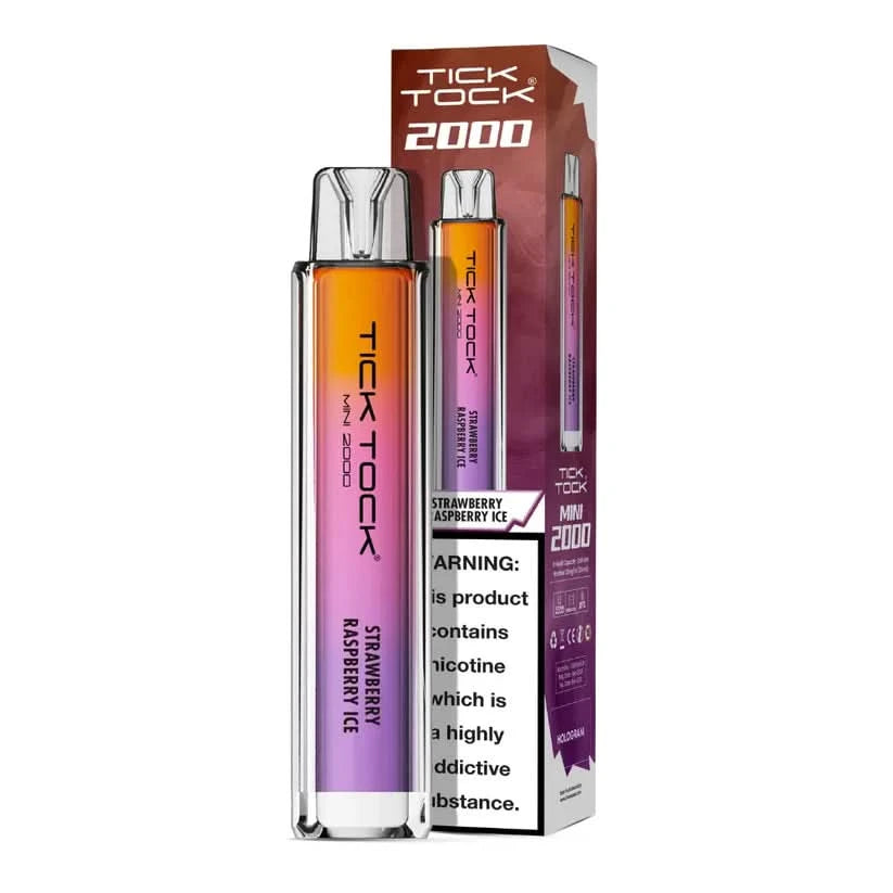 Tick Tock Mini 2000 Puffs - Strawberry Raspberry Ice 