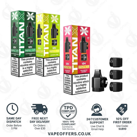 Titan X 10K Puffs Prefilled Pod 