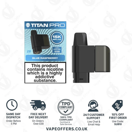 Titan Pro 15K Blue Raspberry Refill Pod