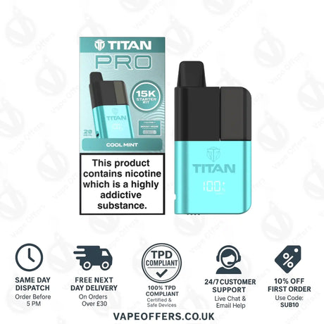 Titan Pro 15K Cool Mint Prefilled Pod Kit