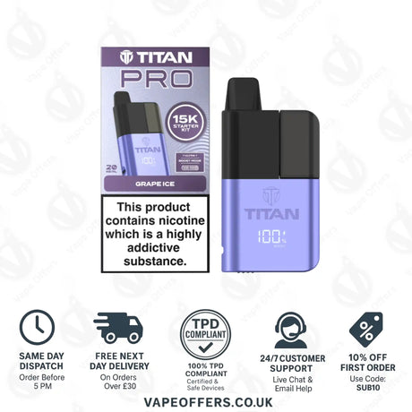 Titan Pro 15K Grape Ice Prefilled Pod Kit