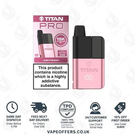 Titan Pro 15K Juicy Peach Prefilled Pod Kit