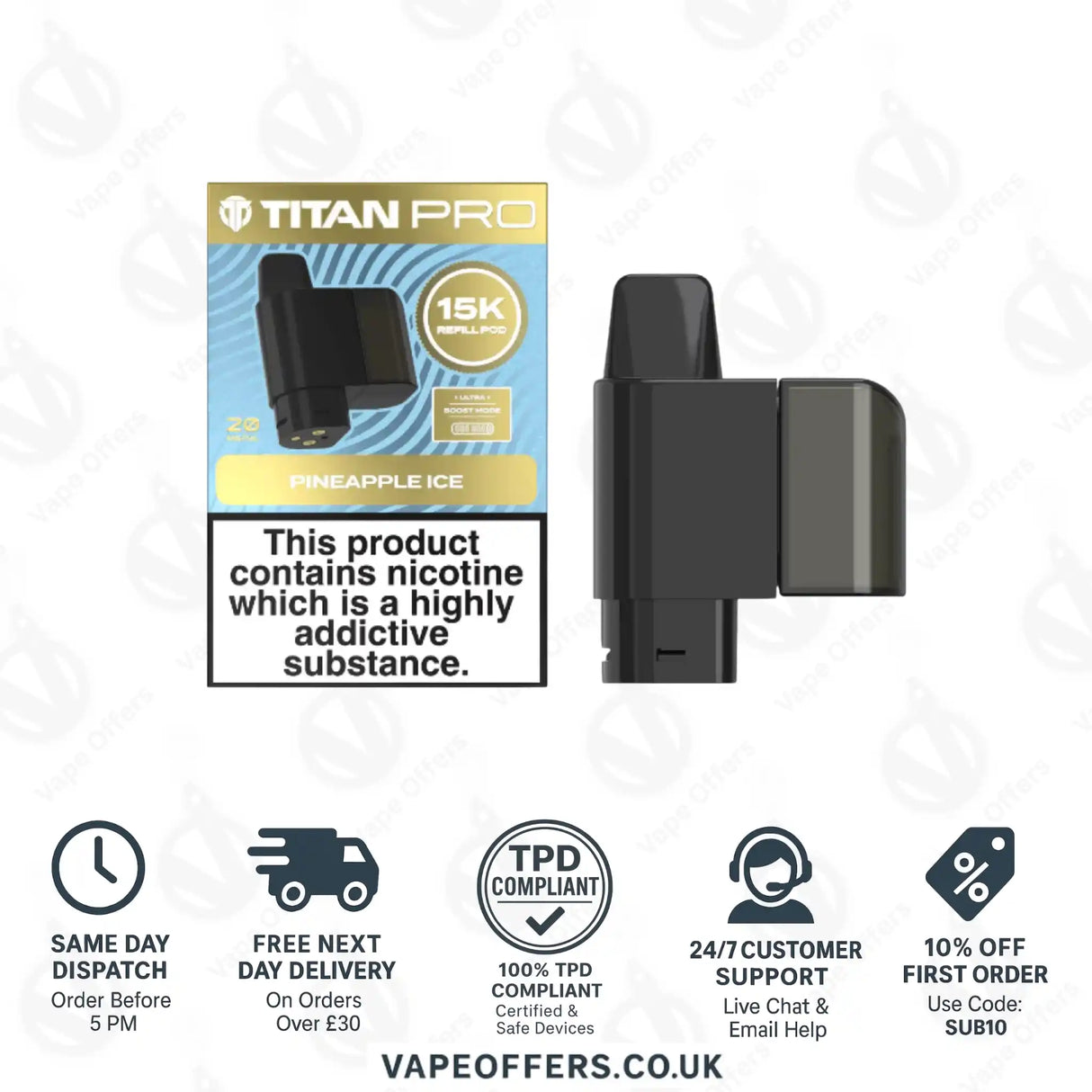 Titan Pro 15K Pineapple Ice Refill Pod