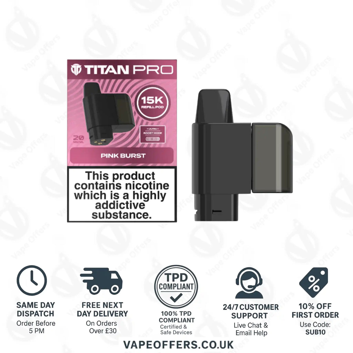 Titan Pro 15K Pink Burst Refill Pod