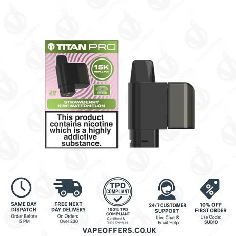 Titan Pro 15K Strawberry Kiwi Watermelon Refill Pod