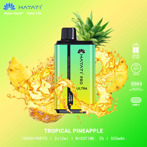 Crystal Pro Max By Hayati 15000 Disposable Vape - Tropical Pineapple