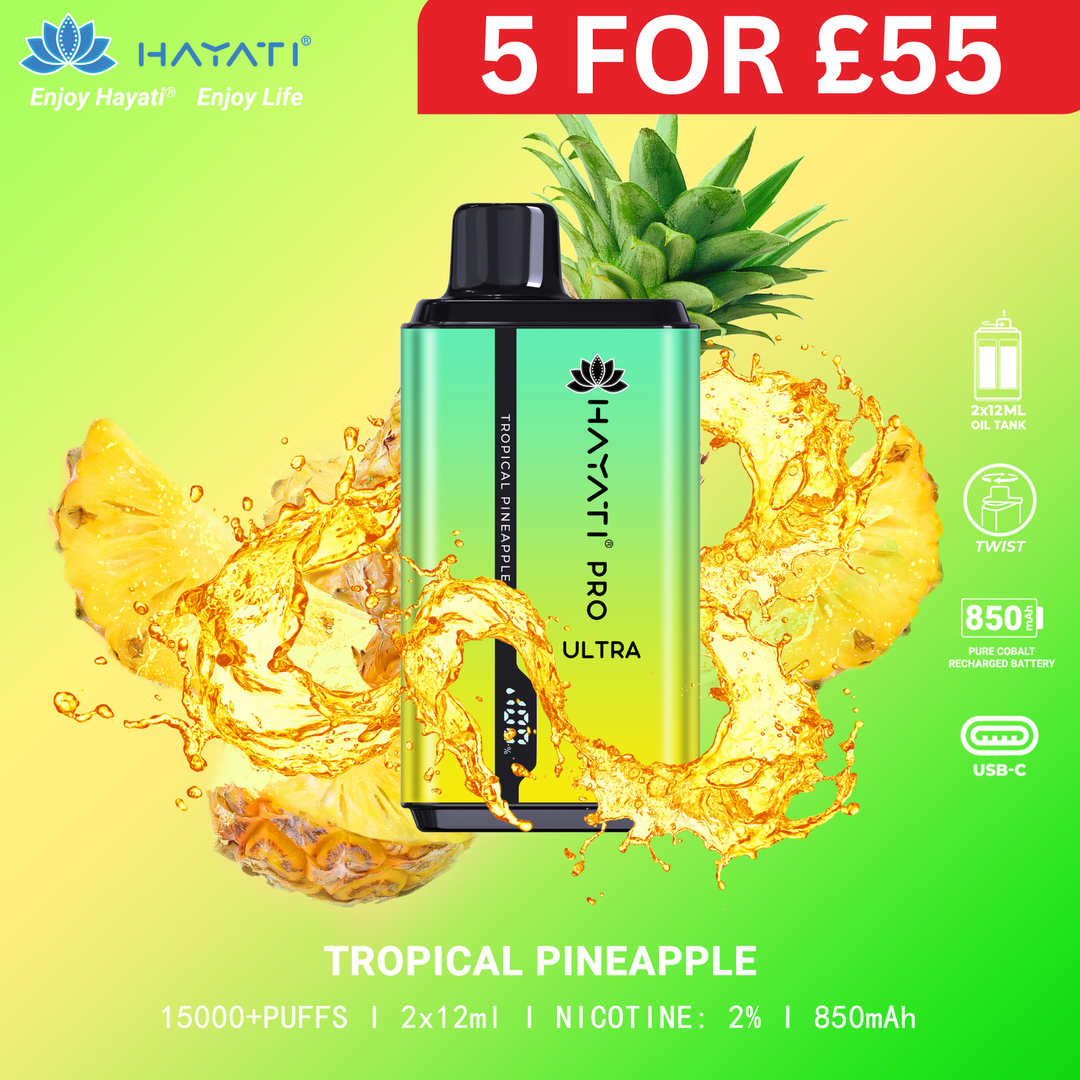 Tropical Pineapple - Hayati Pro Ultra 15000 Puffs Disposable Vape