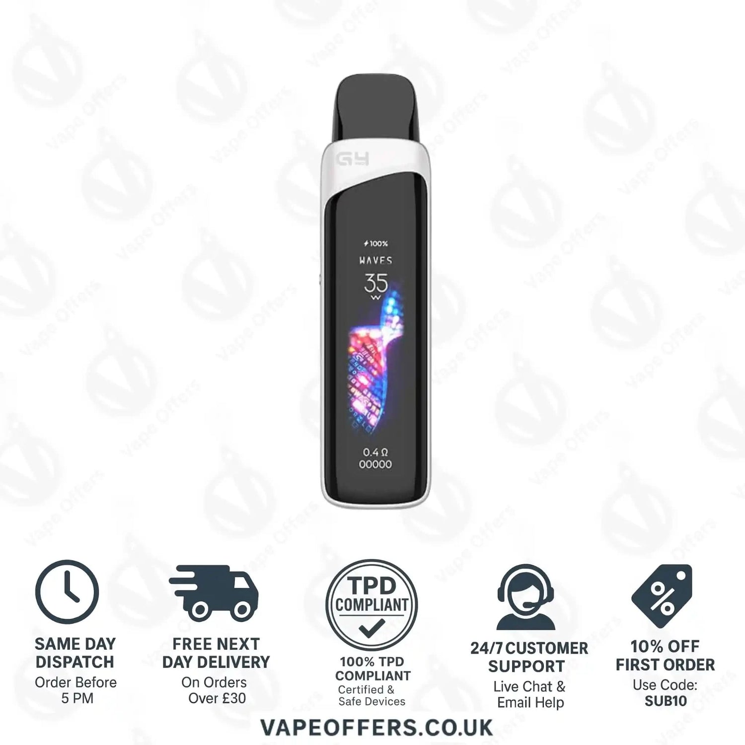 Uwell Caliburn G4 Pro Pod Kit Frost White 