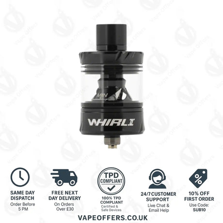 Uwell Whirl II 2 Sub-Ohm Black Tank
