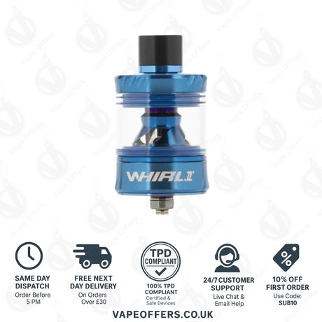 Uwell Whirl II 2 Sub-Ohm Blue Tank