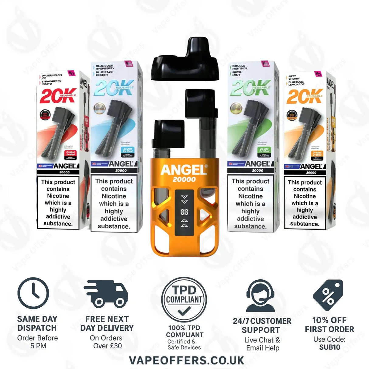 Vapes Bars Angel 20k Prefilled Dual Pod
