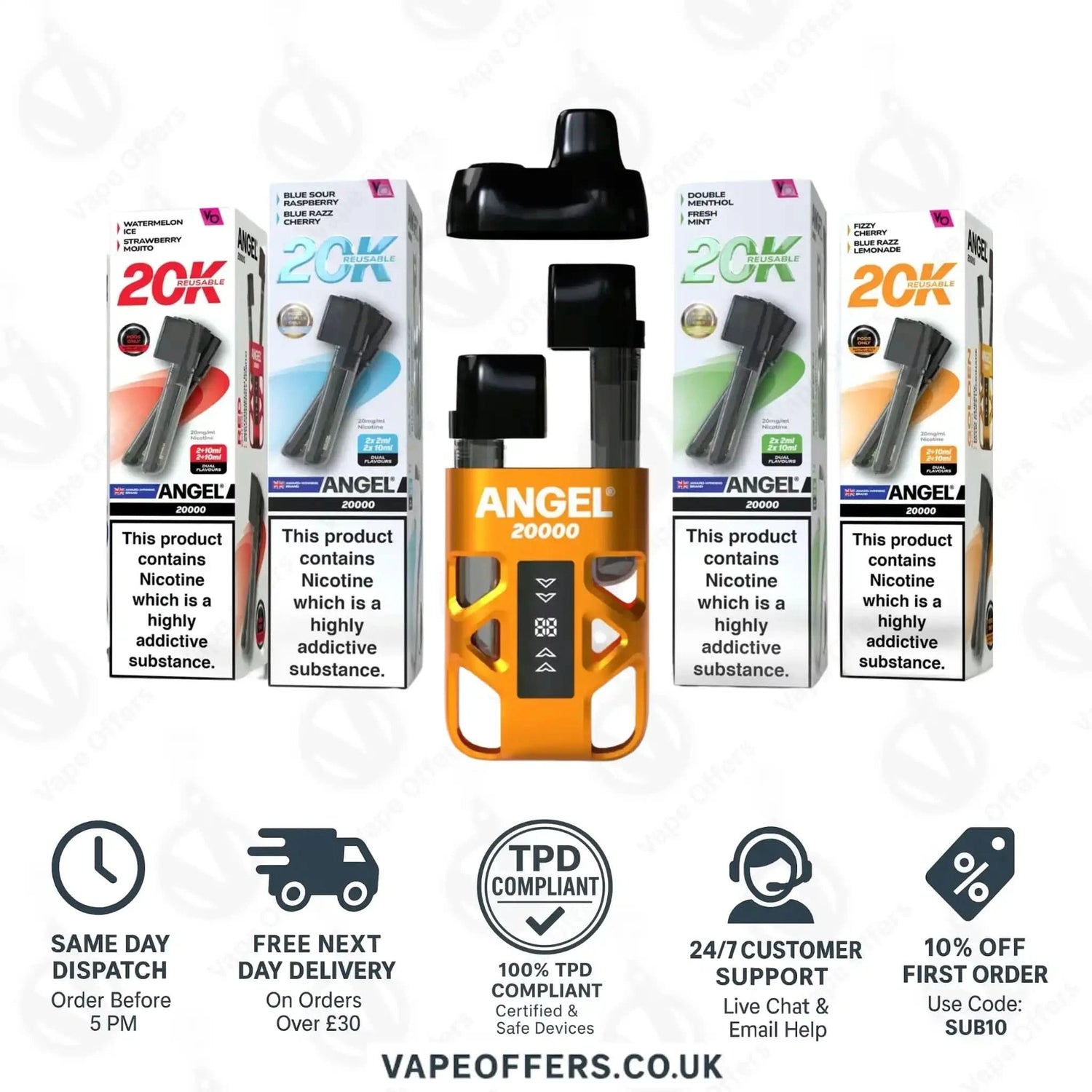 Vapes Bars Angel 20k Prefilled Dual Pod 