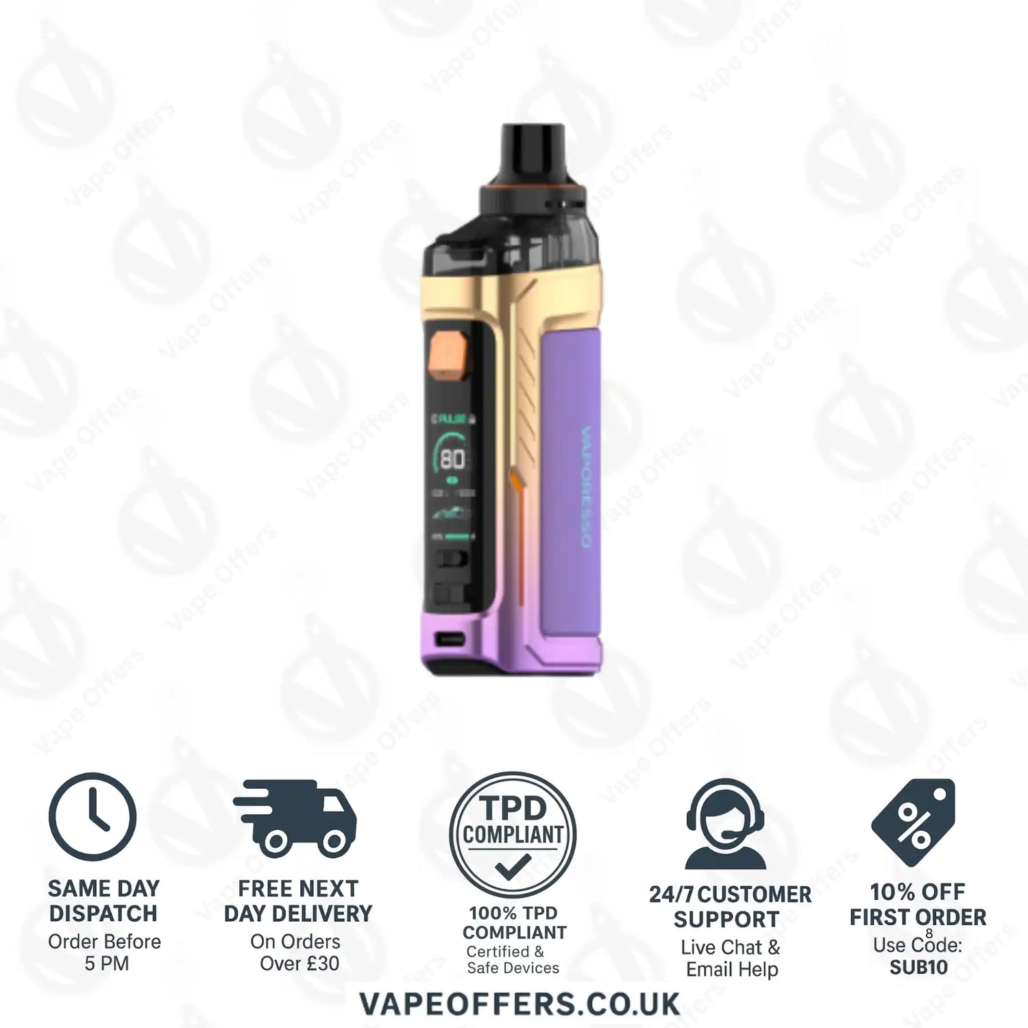 Vaporesso Armour G Pod Kit Pastel Lilac 