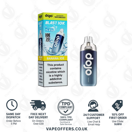Vaporesso DOJO Blast 10K Prefilled Pod Vape Kit Banana Ice