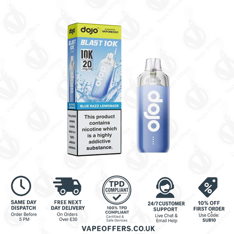 Vaporesso DOJO Blast 10K Prefilled Pod Vape Kit Blue Razz Lemonade