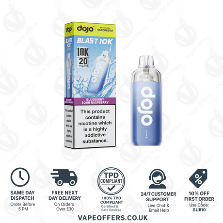 Vaporesso DOJO Blast 10K Prefilled Pod Vape Kit Blueberry Sour Raspberry