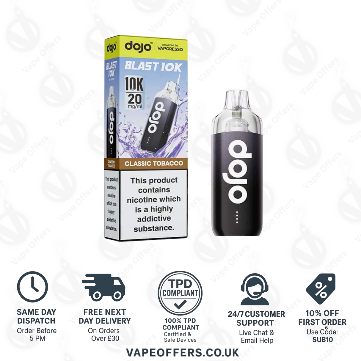Vaporesso DOJO Blast 10K Prefilled Pod Vape Kit Classic Tobacco