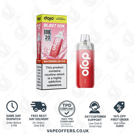 Vaporesso DOJO Blast 10K Prefilled Pod Vape Kit Watermelon Ice