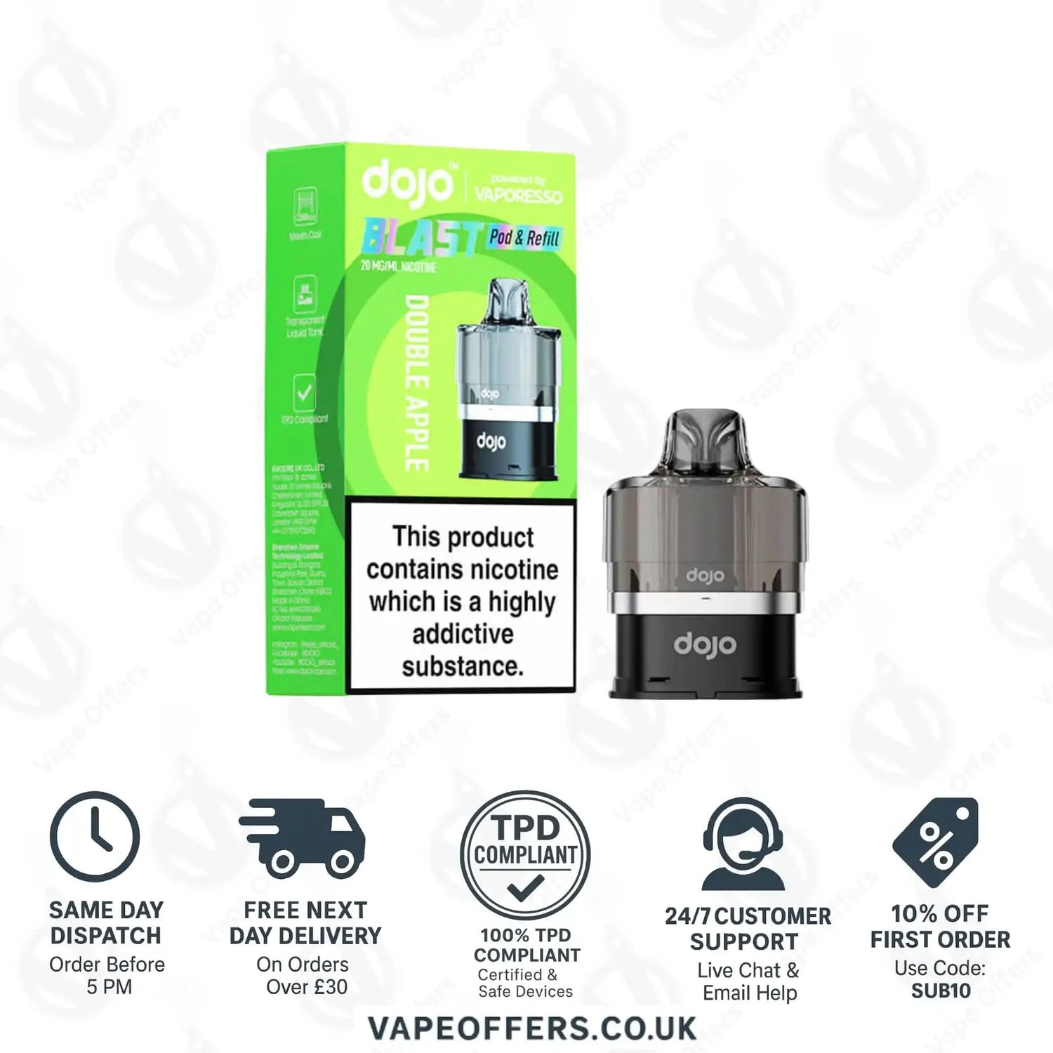 Vaporesso DOJO Blast 6000 Prefilled Pod Double Apple 