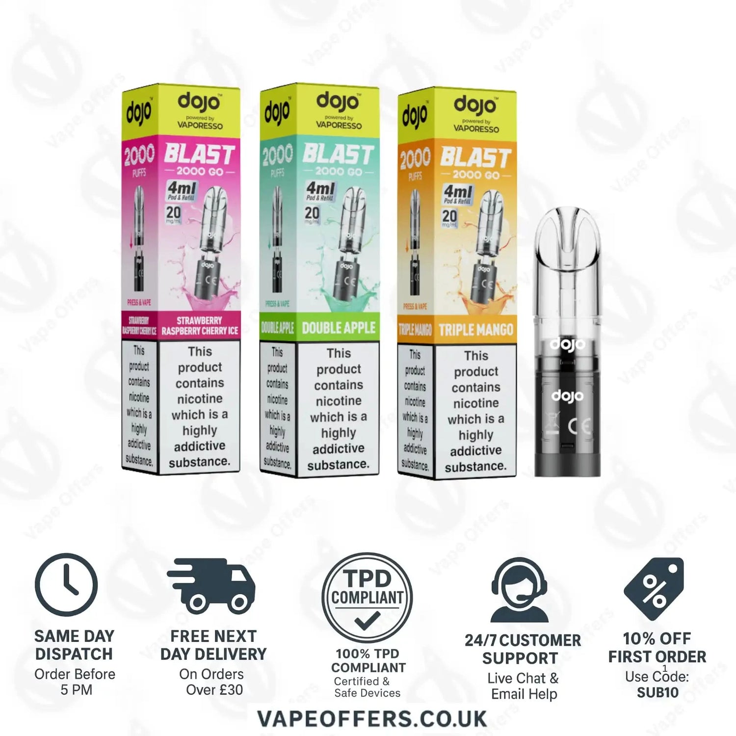 Vaporesso Dojo Blast 2K Go Prefilled Pod  