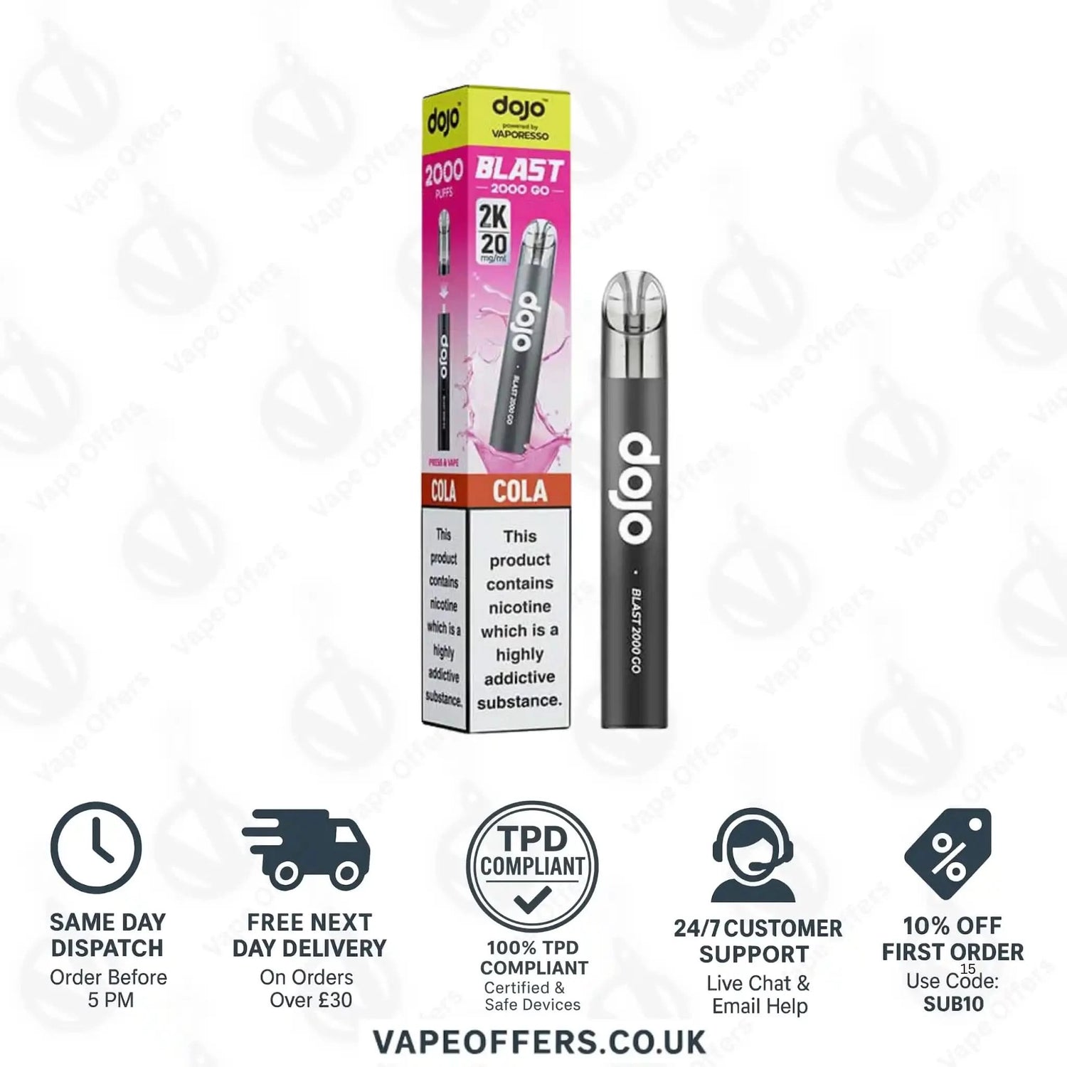 Vaporesso Dojo Blast 2K Go Prefilled Pod Kit Cola 