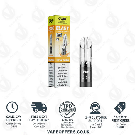 Vaporesso Dojo Blast 2K Go Prefilled Pod Triple Mango