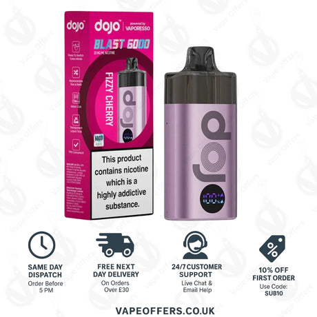 Vaporesso Dojo Blast 6000 Puffs Prefilled Pod Vape Kit - fizzy cherry
