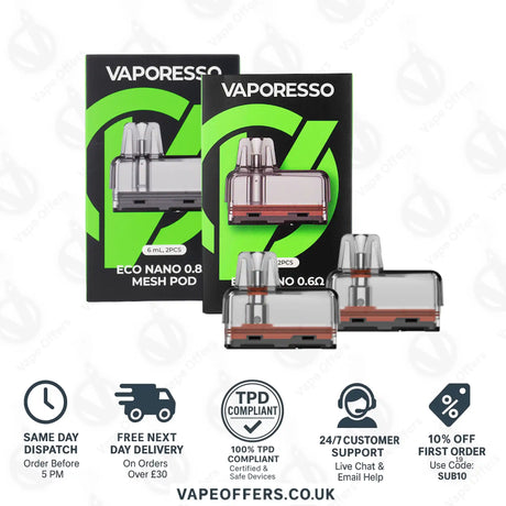 Vaporesso Eco Nano & Eco Nano Pro Replacement Pods 