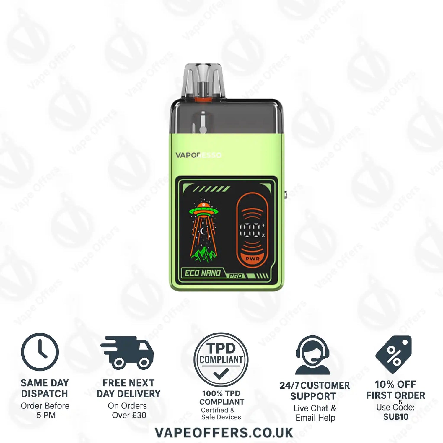 Vaporesso Eco Nano Pro Pod Vape Kit Emerald Green 