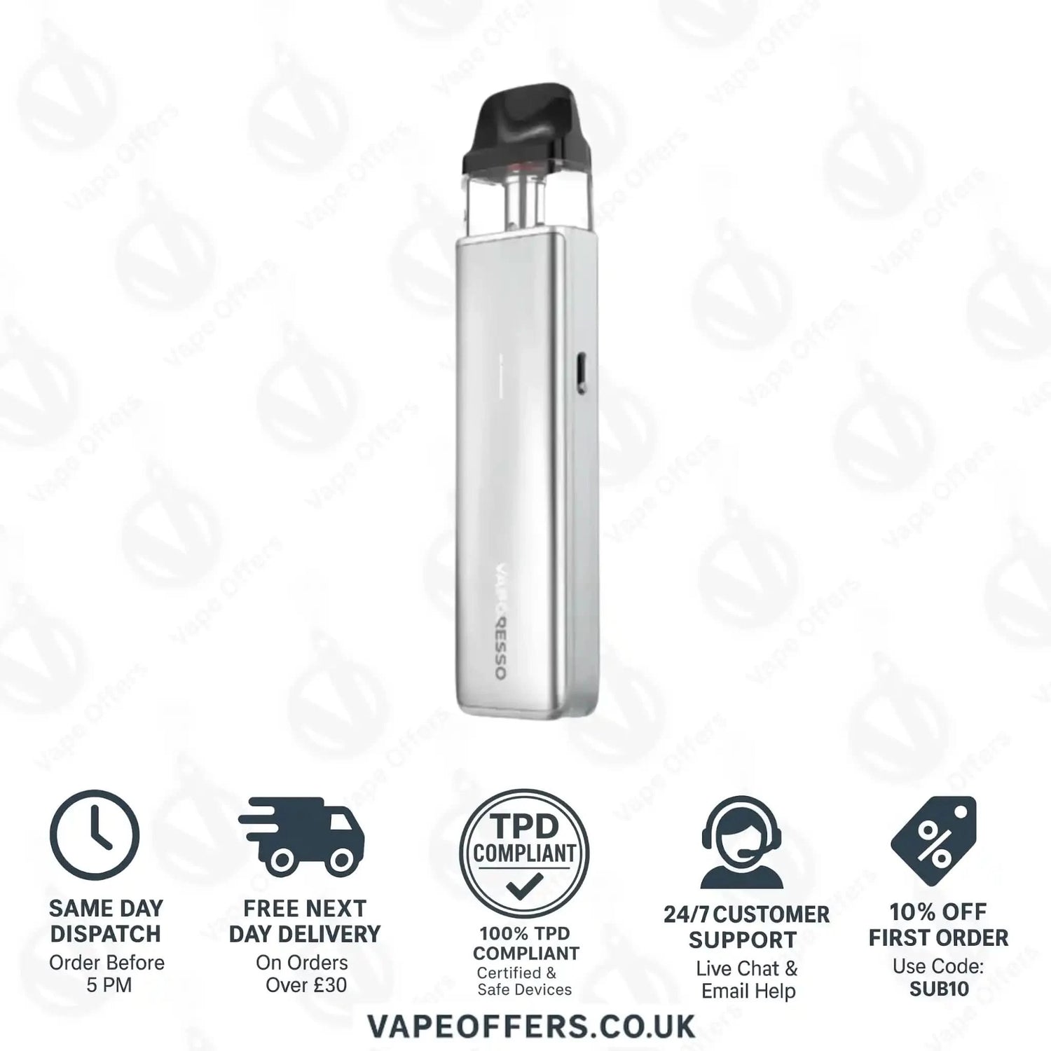 Vaporesso XROS 5 Mini Pod Vape Kit Titanium Silver 