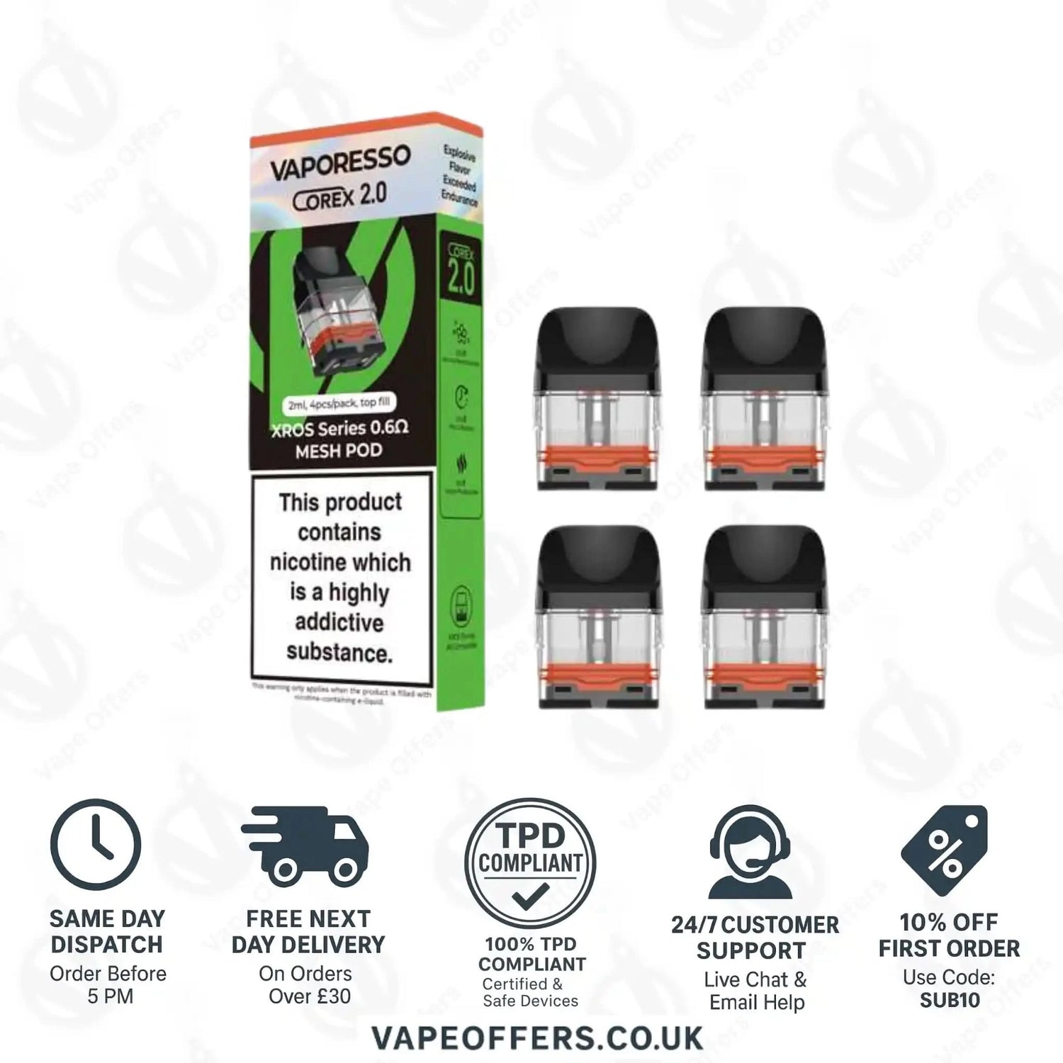 Vaporesso XROS COREX 2.0 Replacement Pods 0.6Ohm 