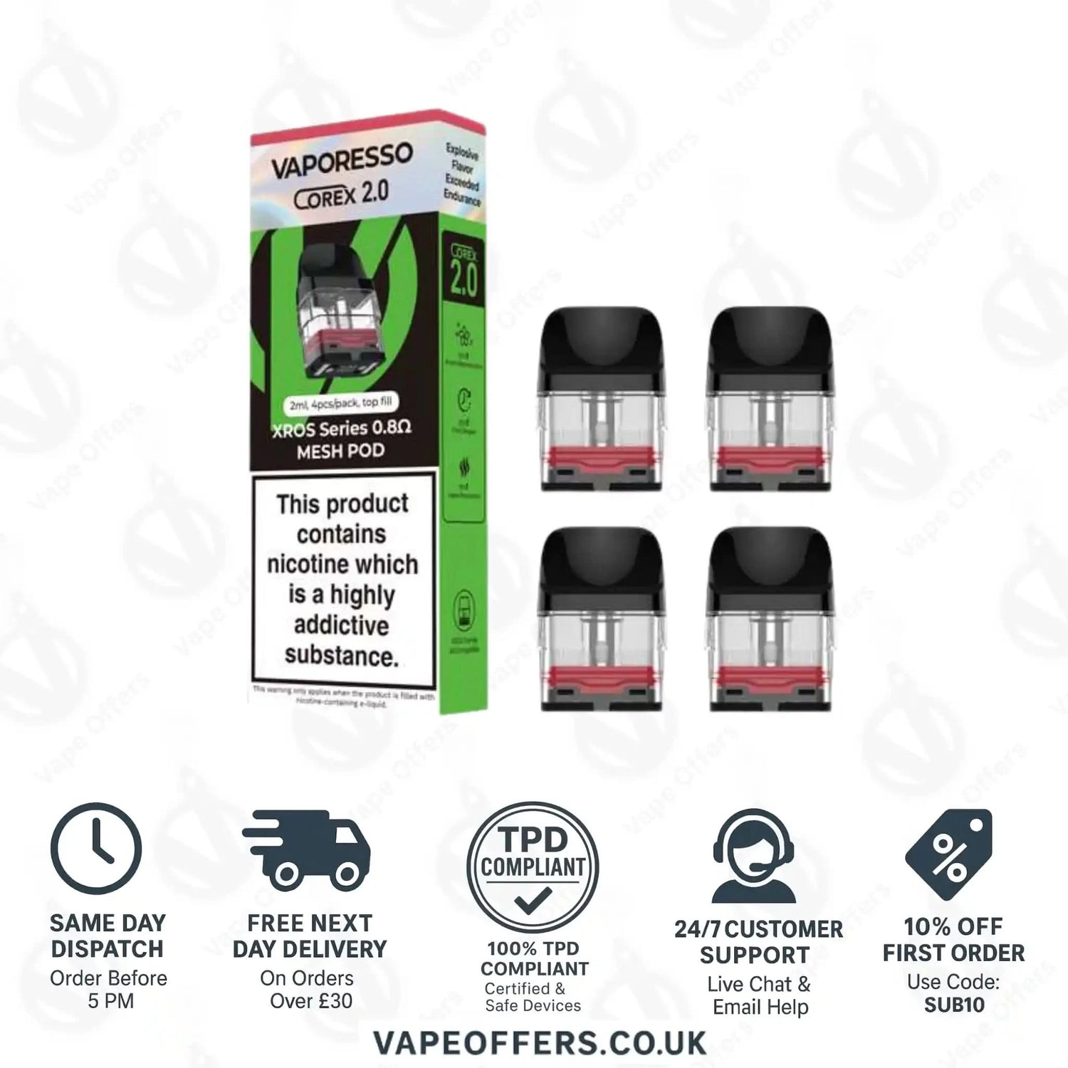Vaporesso XROS COREX 2.0 Replacement Pods 0.8Ohm 