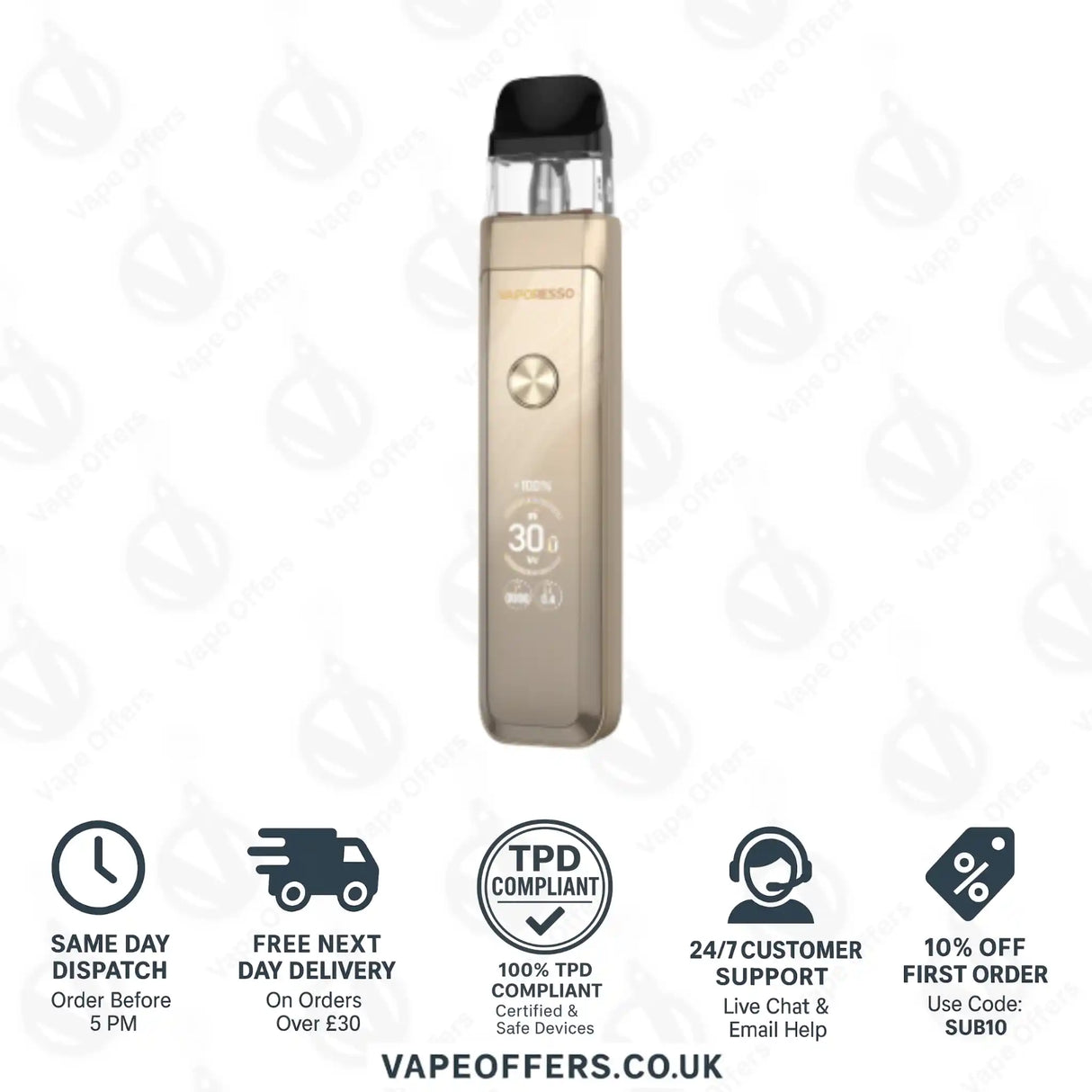 Vaporesso XROS Pro 2 Pod Vape Kit Glittering Gold