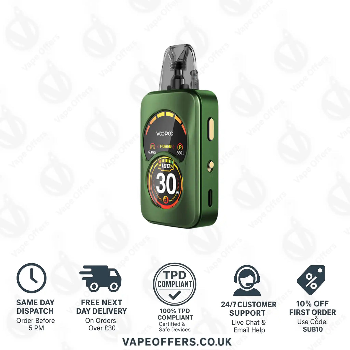 VooPoo Argus A Pod Vape Kit Racing Green
