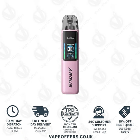 VooPoo Argus G2 Pod Kit Glow Pink