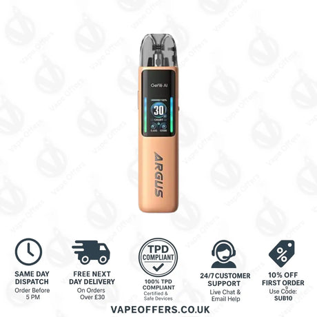 VooPoo Argus G2 Pod Kit Peachy Beige
