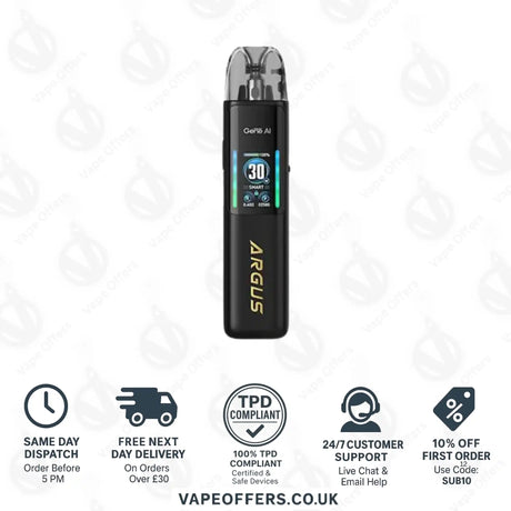 VooPoo Argus G2 Pod Kit Spray Black